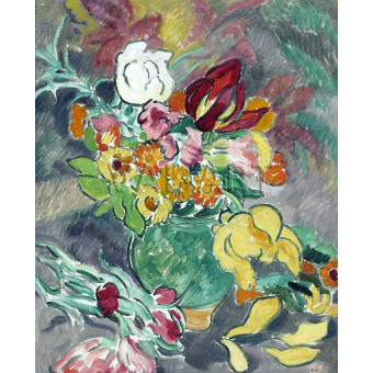 РЕПРОДУКЦИИ НА КАРТИНИ Букет в зелена кана (1926)